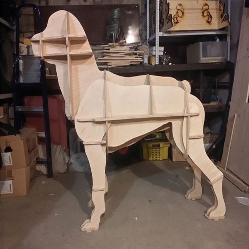 طرح قالب سی ان سی سه بعدی سگ بوکسور برای برش لیزری - boxer dog 3d cnc template for laser cut - برای دستگاه CNC چوب و لیزر (سی ان سی)