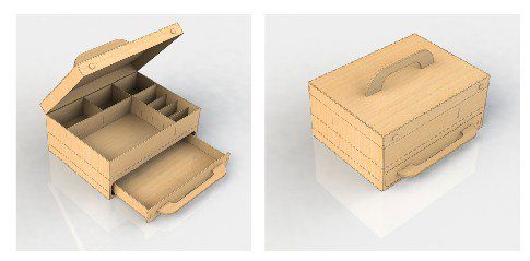 طرح جعبه سازمان دهندگان برای برش لیزری - boxes organizers for laser cutting ve - برای دستگاه CNC چوب و لیزر (سی ان سی)
