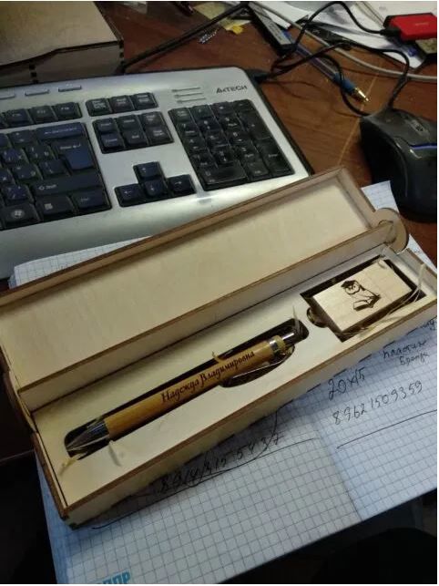 طرح box-for-pen-and-usb-flash-drive-ve