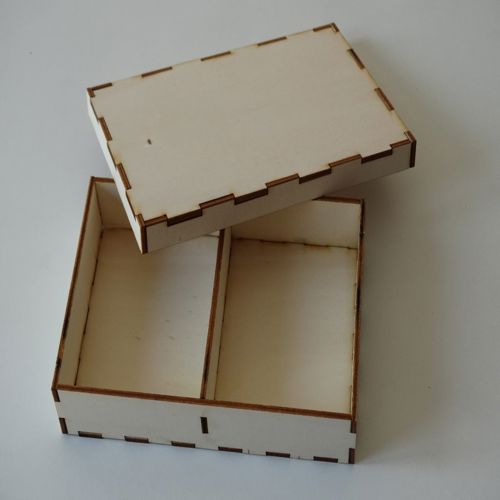 طرح جعبه با محفظه میلی‌متر - box with compartments 3mm - برای دستگاه CNC چوب و لیزر (سی ان سی)