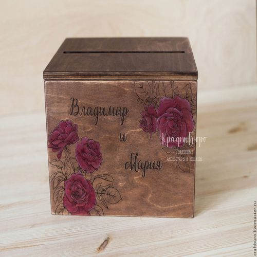 طرح جعبه با گل رز برای برش لیزری - box with roses for laser cut ve - برای دستگاه CNC چوب و لیزر (سی ان سی)