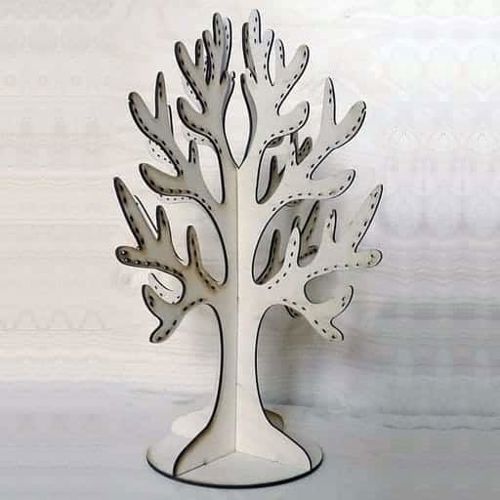 طرح آویز گردنبند شاخه جواهرات درخت برش لیزری - branch jewelry tree necklace holder laser cut ve - برای دستگاه CNC چوب و لیزر (سی ان سی)