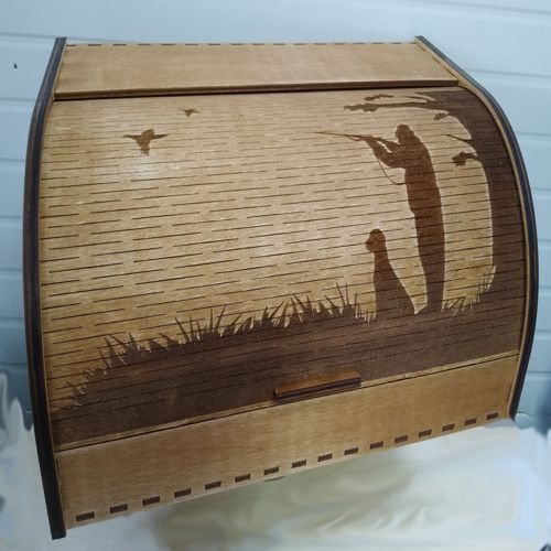 طرح جعبه نان به عنوان هدیه برای عاشق شکار اردک سبد نان - bread box as a gift for a lover of duck hunting breadbasket ve - برای دستگاه CNC چوب و لیزر (سی ان سی)