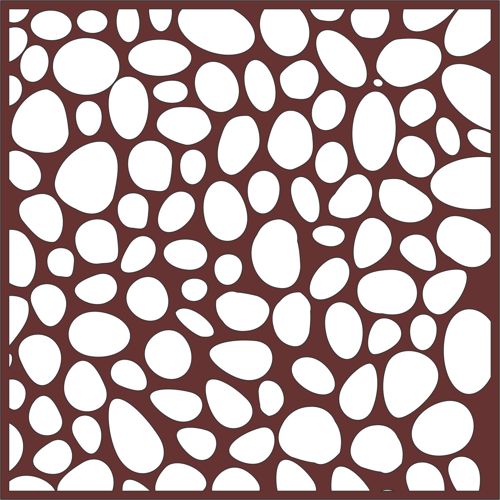 طرح گل روی صفحه گل لیزری - bubbles seamless floral screen design for laser cut ve - برای دستگاه CNC چوب و لیزر (سی ان سی)