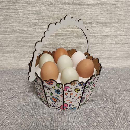 طرح سطل دکوراسیون سبد عید عید برش لیزری - bucket decor easter basket laser cut ve - برای دستگاه CNC چوب و لیزر (سی ان سی)
