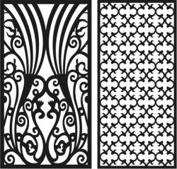 طرح دیوار دو طاووس برای برش لیزر cnc - bulkhead two peacocks for laser cut cnc ve - برای دستگاه CNC چوب و لیزر (سی ان سی)