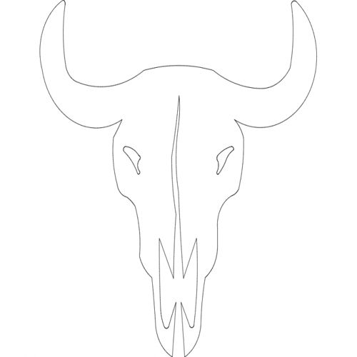 طرح جمجمه گاو نر سر - bull skull head - برای دستگاه CNC چوب و لیزر (سی ان سی)