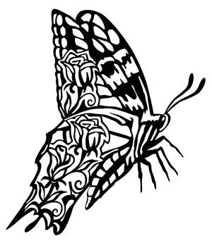 طرح صحنه پرواز پروانه - butterfly scene flying - برای دستگاه CNC چوب و لیزر (سی ان سی)