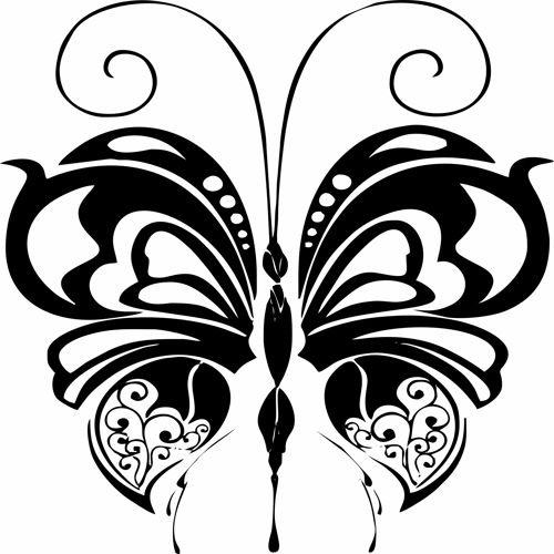 طرح تاتو پروانه لیزر cnc - butterfly tattoo design cnc laser cut - برای دستگاه CNC چوب و لیزر (سی ان سی)