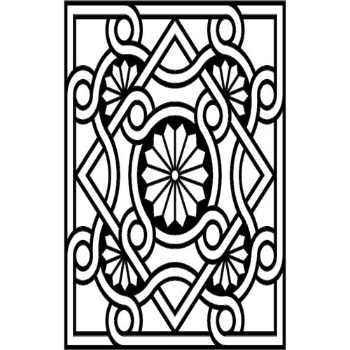 طرح زیورآلات بیزانسی - byzantine ornament - برای دستگاه CNC چوب و لیزر (سی ان سی)