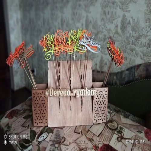طرح کیک رویه نگهداری قفسه سازماندهنده - cake topper storage rack organizer ve - برای دستگاه CNC چوب و لیزر (سی ان سی)