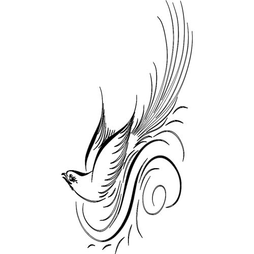 طرح خوشنویسی پرنده - calligraphy bird - برای دستگاه CNC چوب و لیزر (سی ان سی)