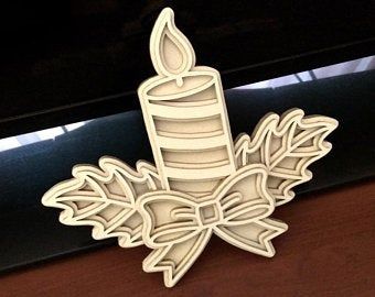 طرح شمع چند لایه برای برش لیزر - candle multilayer for laser cutting ve - برای دستگاه CNC چوب و لیزر (سی ان سی)