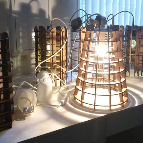 طرح آباژور مقوایی برای برش لیزر - cardboard lamp shade for laser cut ve - برای دستگاه CNC چوب و لیزر (سی ان سی)