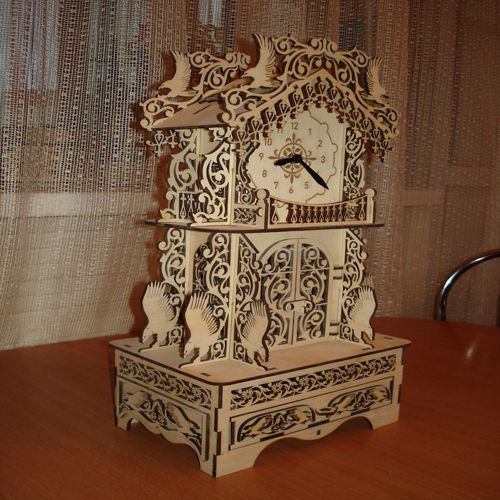 طرح ساعت حکاکی شده - carved clock ve - برای دستگاه CNC چوب و لیزر (سی ان سی)