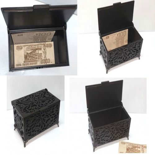 طرح قالب جعبه چوبی حک شده برای برش لیزری قاب - carved wooden box template for laser cut ve - برای دستگاه CNC چوب و لیزر (سی ان سی)