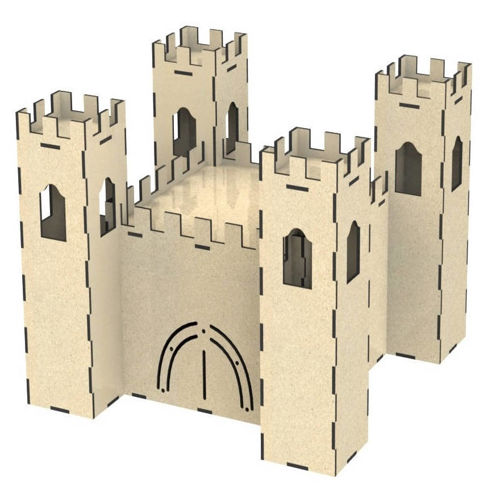 طرح قلعه خانه عروسک اره منبت کاری اره مویی پازل - castle doll house jigsaw puzzle - برای دستگاه CNC چوب و لیزر (سی ان سی)
