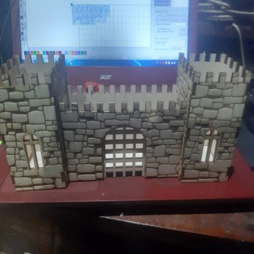 طرح قلم قلعه قلعه مداد نگهدارنده میز سازماندهنده برای برش لیزری - castle fortress pen pencil holder desk organizer for laser cutting ve - برای دستگاه CNC چوب و لیزر (سی ان سی)