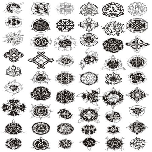 طرح بسته وکتور زینت سلتیک برای برش لیزری - celtic ornament vector pack for laser cutting ve - برای دستگاه CNC چوب و لیزر (سی ان سی)