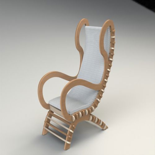 طرح صندلی ثابت تمیز فیلت - chair 3 fixed clean filat - برای دستگاه CNC چوب و لیزر (سی ان سی)