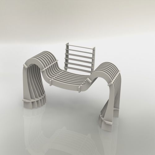 طرح صندلی میلی‌متری - chair 4 12mm - برای دستگاه CNC چوب و لیزر (سی ان سی)