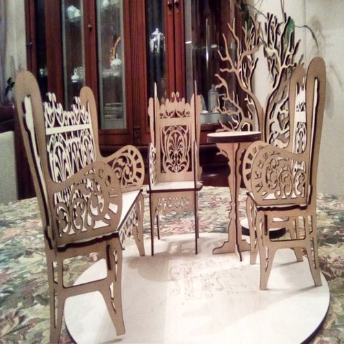 طرح صندلی نیمکت مبل میلیمتر برای برش لیزری - chair bench sofa 3mm for laser cut ve - برای دستگاه CNC چوب و لیزر (سی ان سی)