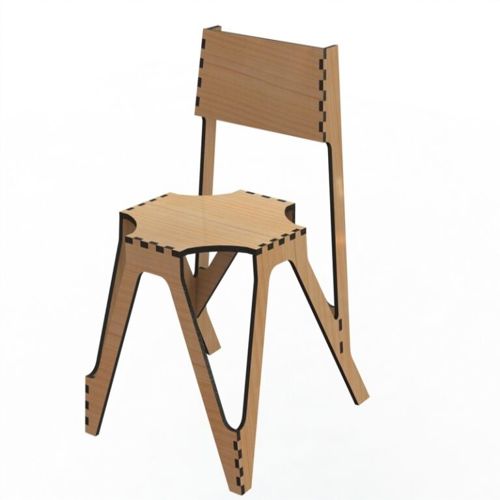 طرح صندلی کادِیرا برای برش لیزری - chair cadeira for laser cut - برای دستگاه CNC چوب و لیزر (سی ان سی)