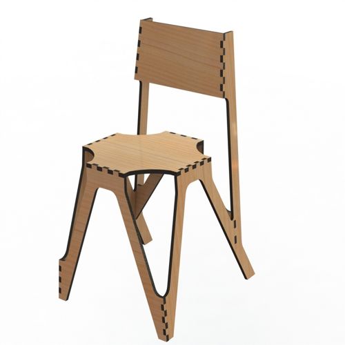 طرح صندلی کادئیرا - chair cadeira - برای دستگاه CNC چوب و لیزر (سی ان سی)