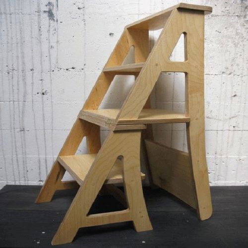 طرح صندلی پله - chair stepladder - برای دستگاه CNC چوب و لیزر (سی ان سی)