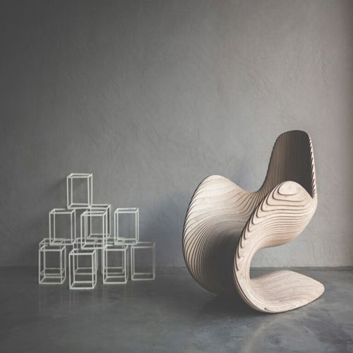 طرح طراحی موج صندلی برای برش لیزری - chair wave design for laser cut ve - برای دستگاه CNC چوب و لیزر (سی ان سی)