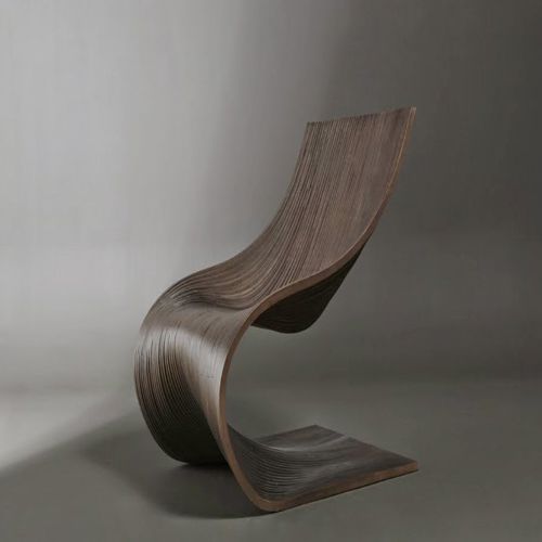 طرح صندلی موج طراحی - chair wave design ve - برای دستگاه CNC چوب و لیزر (سی ان سی)