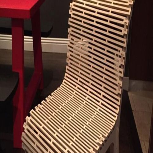 طرح صندلی چوبی برای برش لیزری - chair wooden for laser cut ve - برای دستگاه CNC چوب و لیزر (سی ان سی)