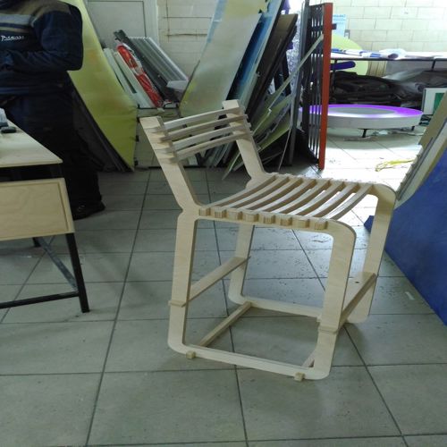 طرح صندلی چوبی علف - chair wood ve - برای دستگاه CNC چوب و لیزر (سی ان سی)