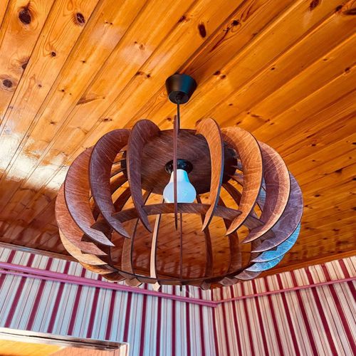 طرح لوستر تخته الیاف میلی متری برای برش لیزری - chandelier plywood 4mm for laser cut ve - برای دستگاه CNC چوب و لیزر (سی ان سی)