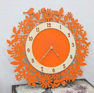 طرح ساعت دیواری چاسی اوکی تخیل - chasy ok wall clock fancy - برای دستگاه CNC چوب و لیزر (سی ان سی)