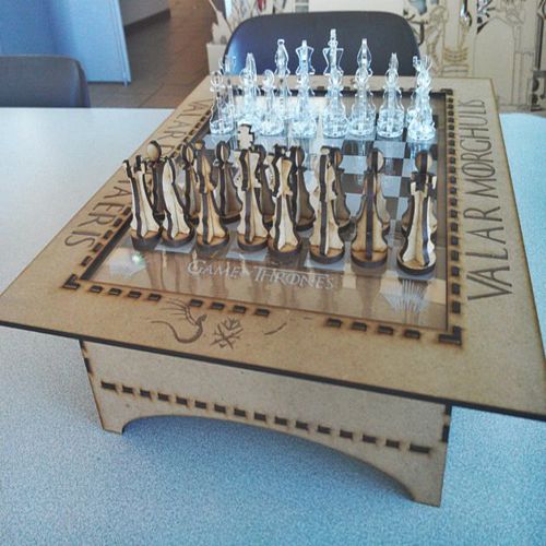 طرح تخته شطرنج برش لیزری - chess board laser cut ve - برای دستگاه CNC چوب و لیزر (سی ان سی)