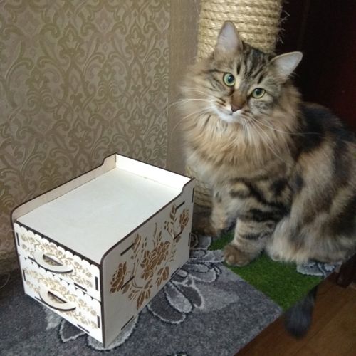 طرح کمد دراور میلی متری برای برش لیزری - chest of drawers 3 4 mm for laser cut ve - برای دستگاه CNC چوب و لیزر (سی ان سی)