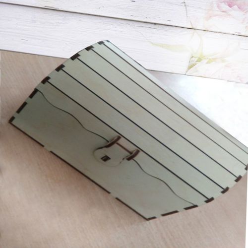 طرح جعبه گنج صندوق میلی متری برای برش لیزری - chest treasure box 4mm for laser cut - برای دستگاه CNC چوب و لیزر (سی ان سی)