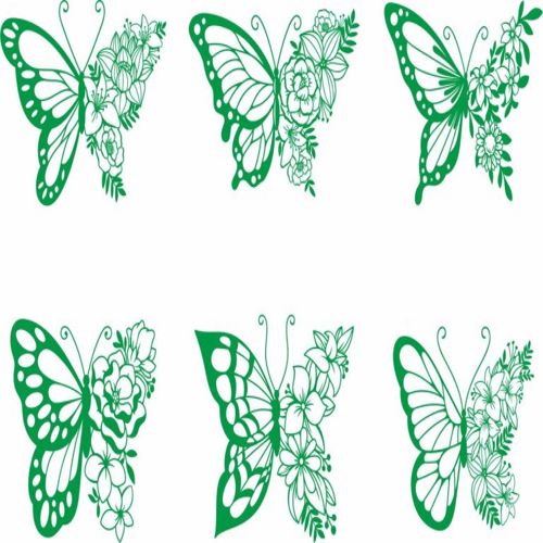 طرح شیک پروانه‌ها - chic butterflies ve - برای دستگاه CNC چوب و لیزر (سی ان سی)