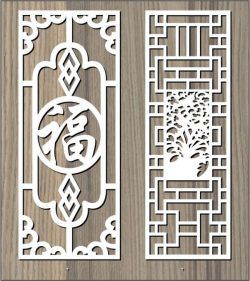 طرح الگوی باستانی چینی برای برش لیزر cnc - chinese ancient pattern for laser cut cnc ve - برای دستگاه CNC چوب و لیزر (سی ان سی)