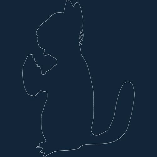 طرح چیپس موش قرمز - chipmunk sketch - برای دستگاه CNC چوب و لیزر (سی ان سی)