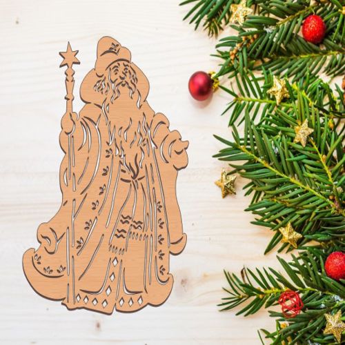 طرح christmas-father-frost-and-snow-maiden-in-the-fairytale-forest-window-decoration-laser-cut-ve