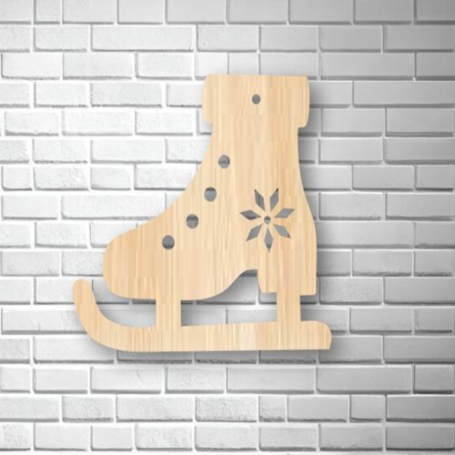 طرح کفش اسکیت یخ کریسمس آویزان تزئینات برش لیزری - christmas ice skates shoes hanging ornament laser cut ve - برای دستگاه CNC چوب و لیزر (سی ان سی)
