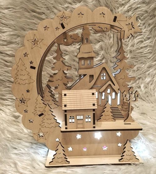 طرح چراغ کریسمس روشنایی تعطیلات میلی‌متر برش لیزر - christmas lamp holiday lighting 3mm laser cut ve - برای دستگاه CNC چوب و لیزر (سی ان سی)