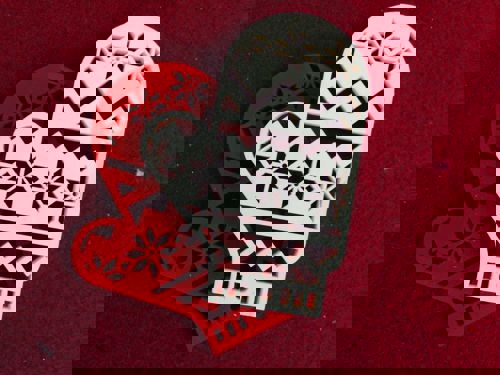 طرح مجسمه‌های اسباب‌بازی‌های کریسمس با دستکش‌های کریسمس برش لیزری - christmas mitten christmas toys figurines laser cut ve - برای دستگاه CNC چوب و لیزر (سی ان سی)