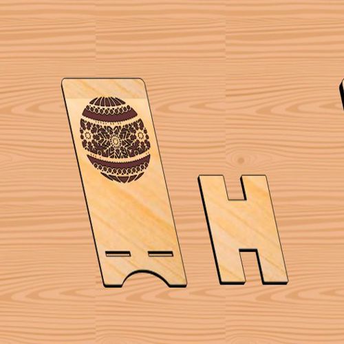طرح تزئینات کریسمس حکاکی پایه تلفن همراه لیزر - christmas ornaments engraved cell phone stand laser cut - برای دستگاه CNC چوب و لیزر (سی ان سی)