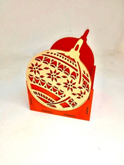 طرح تزئینات کریسمس شکل سازمان‌دهنده برش لیزری - christmas ornament shape organizer laser cut ve - برای دستگاه CNC چوب و لیزر (سی ان سی)