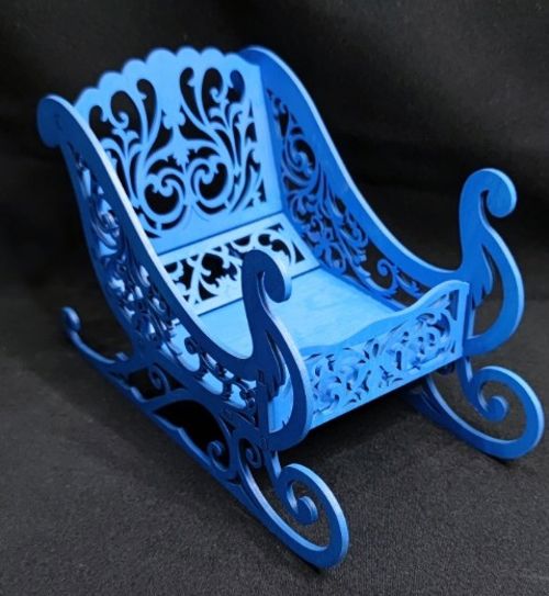 طرح قالب سورتمه کریسمس لیزری - christmas sleigh template laser cut ve - برای دستگاه CNC چوب و لیزر (سی ان سی)