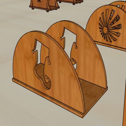 طرح جا دستی چوبی جوراب کریسمس لیزری - christmas stocking wood napkin holder laser cut - برای دستگاه CNC چوب و لیزر (سی ان سی)