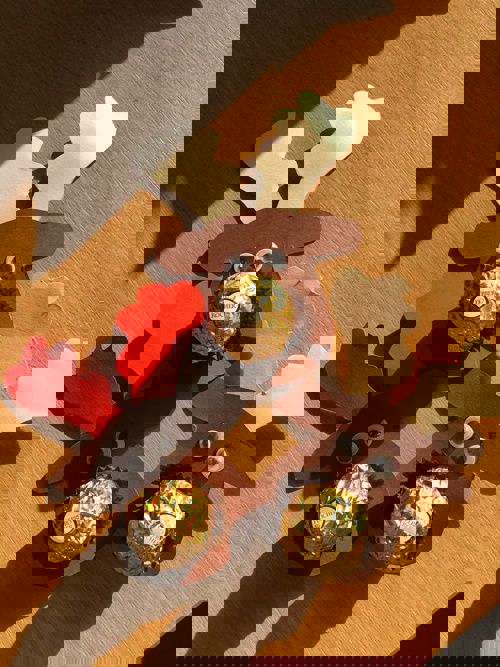 طرح اسباب‌بازی کریسمس گوزن با آب‌نبات برش لیزری - christmas toy deer with candy laser cut ve - برای دستگاه CNC چوب و لیزر (سی ان سی)